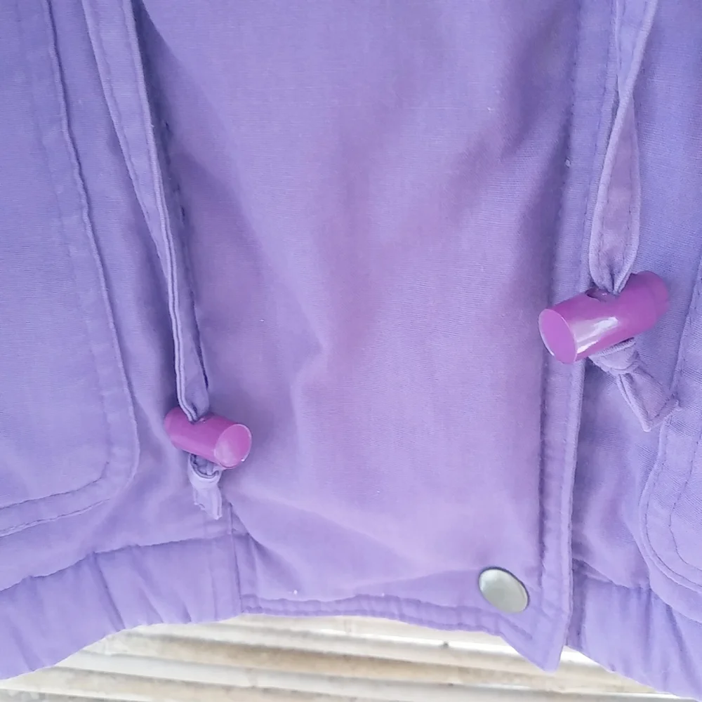 Outer Gear M Purple Turquoise Snap Zip Hoodie Coat - Picture 12 of 13